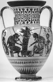 AMPHORA, NECK (ATHENIAN, BLACK-FIGURE)