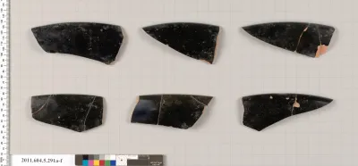 Terracotta rim fragments of kylikes (drinking cups)