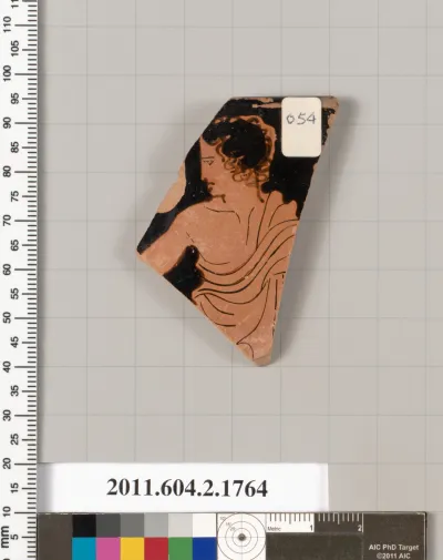 Terracotta rim fragment of a skyphos (deep drinking cup)