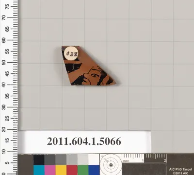 Terracotta rim fragment of a kylix (drinking cup)