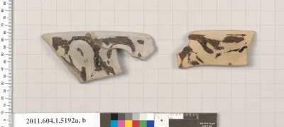 Terracotta rim fragments of a kylix (drinking cup)