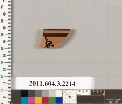 Terracotta rim fragment of a kylix (drinking cup)