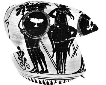 AMPHORA, NECK (ATHENIAN, BLACK-FIGURE)