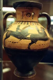 AMPHORA, NECK (ATHENIAN, BLACK-FIGURE)