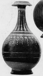 BOTTLE (SOUTH ITALIAN, GNATHIAN, BLACK GLAZE)