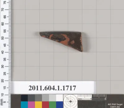 Terracotta rim fragment of a kylix (drinking cup)