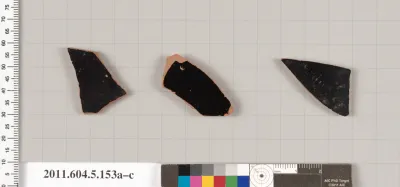 Terracotta fragments of kylikes (drinking cups)