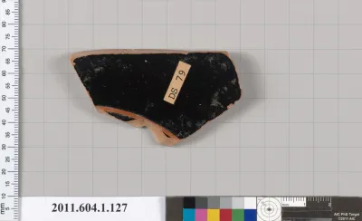 Terracotta fragment of a kylix (drinking cup)