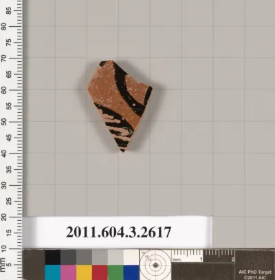 Terracotta fragment of a kylix (drinking cup)