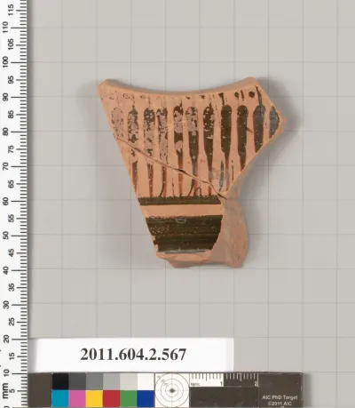 Terracotta fragment of a column-krater (bowl for mixing wine and water)