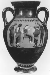AMPHORA, BELLY, TYPE B (ATHENIAN, BLACK-FIGURE)