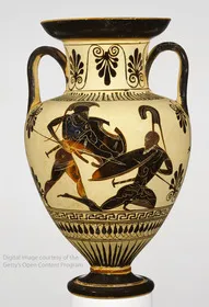 AMPHORA, NECK (ATHENIAN, BLACK-FIGURE)