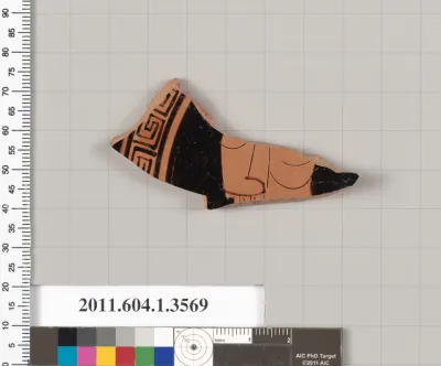 Terracotta fragment of a kylix (drinking cup)