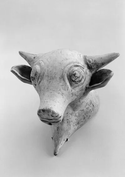 rhyton ; vase plastique