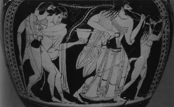 KRATER, COLUMN (ATHENIAN, RED-FIGURE)