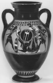 AMPHORA, BELLY, TYPE B (ATHENIAN, BLACK-FIGURE)
