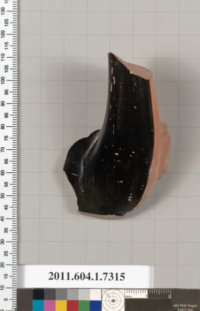 Terracotta fragment of a kylix (drinking cup)