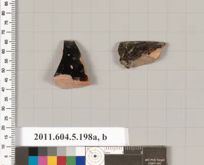 Terracotta fragments of kylikes (drinking cups)