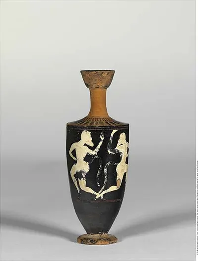 Attische Lekythos in Six-Technik