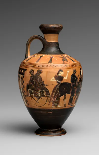 Terracotta lekythos (oil flask)