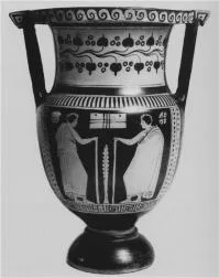 KRATER, COLUMN (SOUTH ITALIAN, APULIAN, RED-FIGURE)