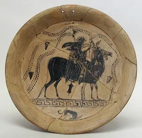 PLATE (ATHENIAN, BLACK-FIGURE)