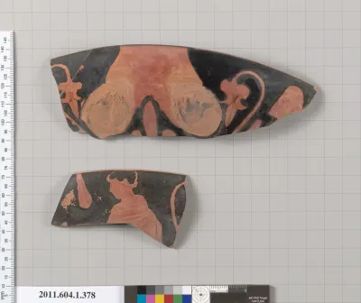 Terracotta fragment of a kylix (drinking cup)