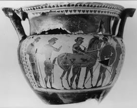 KRATER, COLUMN, FRAGMENTS (ATHENIAN, BLACK-FIGURE)