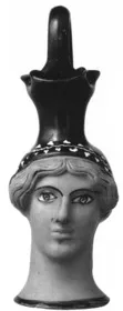 FIGURE VASE, OINOCHOE (ATHENIAN, RED-FIGURE)
