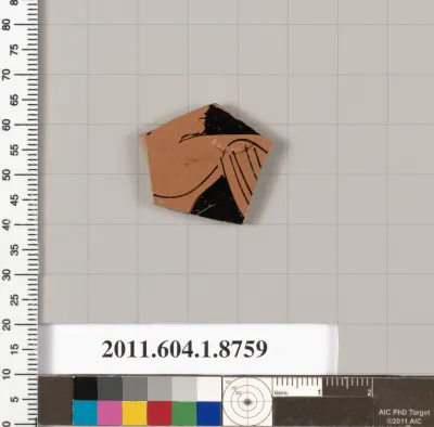 Terracotta fragment of a kylix (drinking cup)