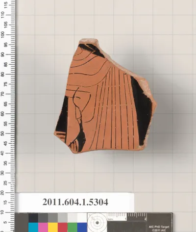 Terracotta fragment of a kylix (drinking cup)