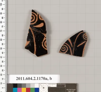 Terracotta fragments of skyphoi (deep drinking cups)?
