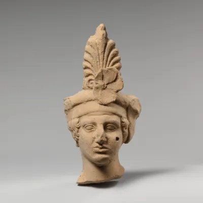 Terracotta head of a young man