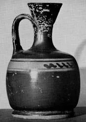 LEKYTHOS, SQUAT (ATHENIAN, BLACK PATTERN)