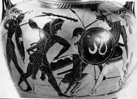 AMPHORA, NECK (ATHENIAN, BLACK-FIGURE)