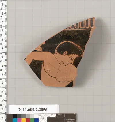 Terracotta fragment of a column-krater (bowl for mixing wine and water)