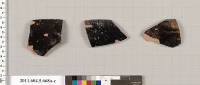 Terracotta rim fragments of kylikes (drinking cups)