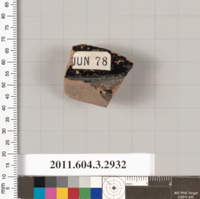 Terracotta fragment of a closed shape