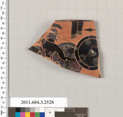 Terracotta rim fragment of a kylix: Siana cup (drinking cup)