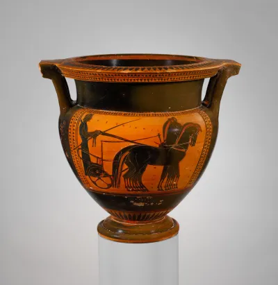 Terracotta column-krater (bowl for mixing wine and water)