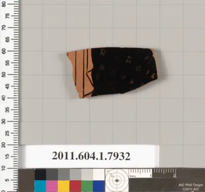 Terracotta fragment of a kylix (drinking cup)