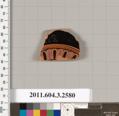 Terracotta fragment of a Little Master cup (drinking cup)