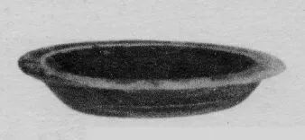 PLATE (ETRUSCAN, BLACK GLAZE)