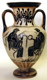 AMPHORA, NECK (ATHENIAN, BLACK-FIGURE)