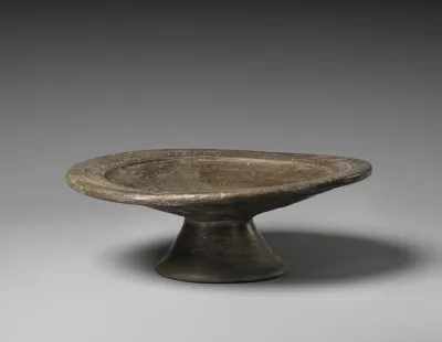 Terracotta footed dish