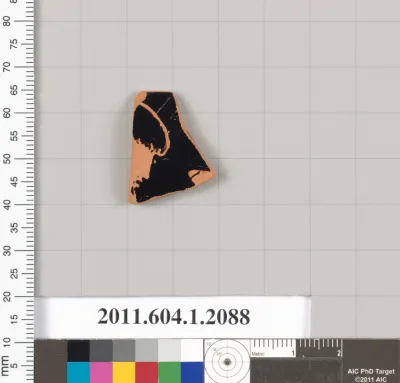 Terracotta rim fragment of a kylix (drinking cup)