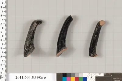 Terracotta fragments of kylikes (drinking cups)