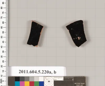 Terracotta fragments of kylikes (drinking cups)