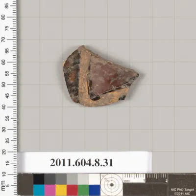 Terracotta fragment of a closed shape