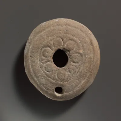 Terracotta oil lamp